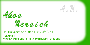 akos mersich business card